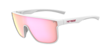 Matte White Frame - Brown Tint with Pink Mirror