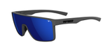 Matte Gunmetal Frame - Smoke Tint with Cobalt Blue Mirror