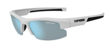 Matte White with Black Frame - Smoke Tint with Bright Blue Mirror