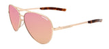 Gold Frame - Brown Tint with Pink Mirror