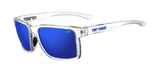 Crystal Clear Frame - Smoke Tint with Cobalt Blue Mirror