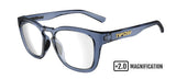 Smirk - Crystal Denim Frame - Clear Lens +2.0