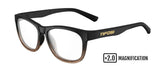Swank - Brown Fade Frame - Clear Lens +2.0